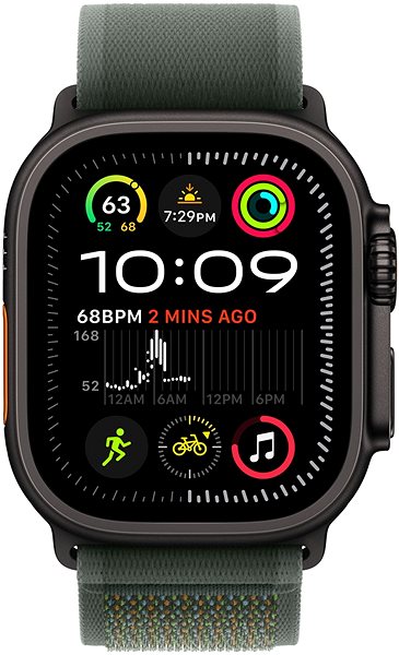 Armband Apple Watch 49mm Trail Loop Grün – M/L – Titan Schwarz ...