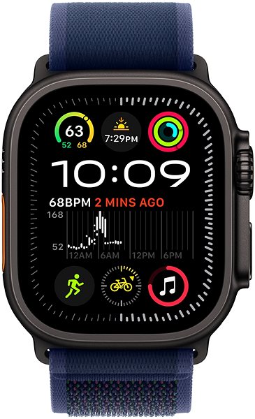 Armband Apple Watch 49mm Trail Loop Blau – S/M – Titan Schwarz ...