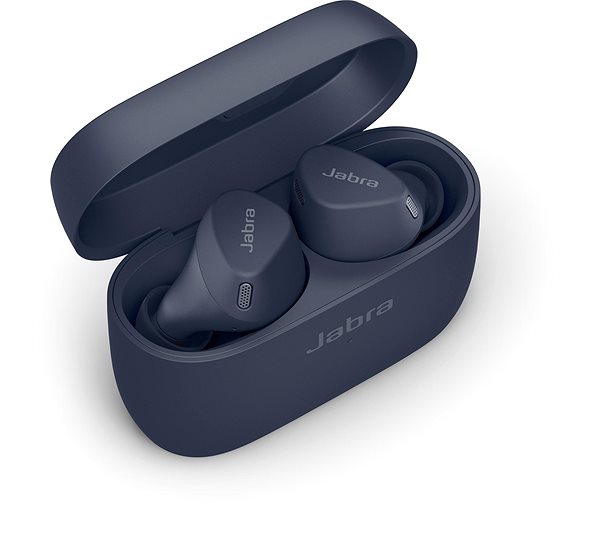 Kabellose Kopfhörer Jabra Elite 4 Active blau Seitlicher Anblick