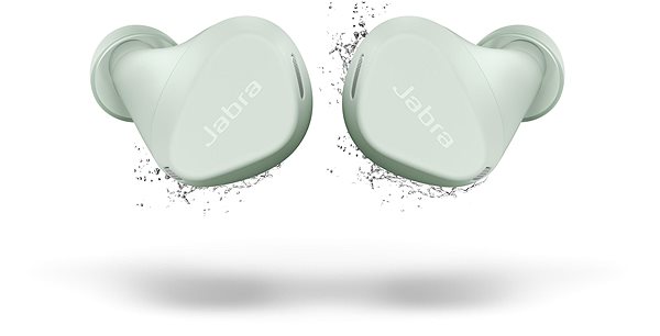 Kabellose Kopfhörer Jabra Elite 4 Active grün Seitlicher Anblick