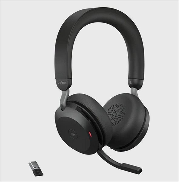 Wireless Headphones Jabra Evolve2 75 MS Stereo USB-A Black Lateral view