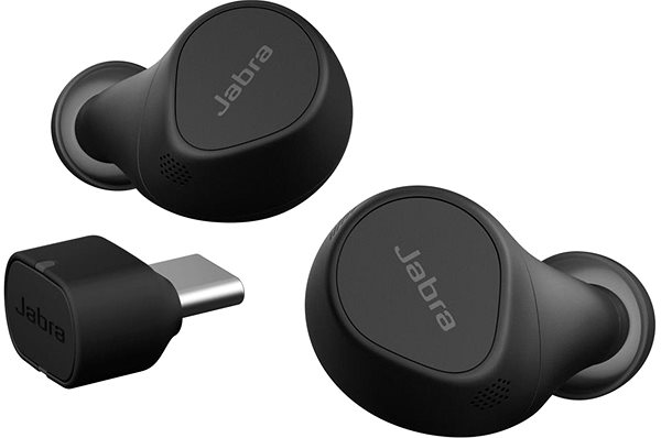 Vezeték nélküli fül-/fejhallgató Jabra EVOLVE2 BUDS USB-C MS -/ WIRELESS CHARGING PAD ...
