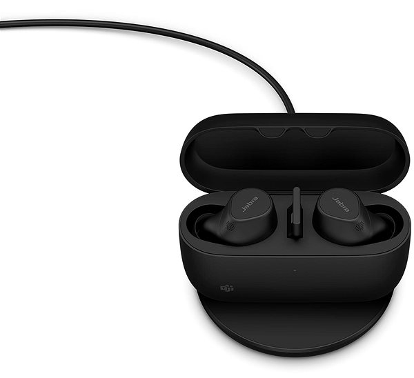 Vezeték nélküli fül-/fejhallgató Jabra EVOLVE2 BUDS USB-A MS -/WIRELESS CHARGING PAD ...