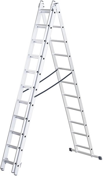 Žebřík J.A.D. TOOLS Žebřík Al 3 × 11 Home trojdílný 11 příček ...