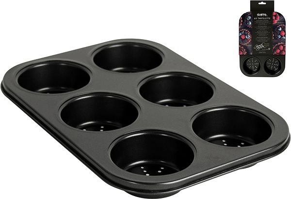 Baking Mould GUSTA Perforated for muffins / tarts 6pcs Package content
