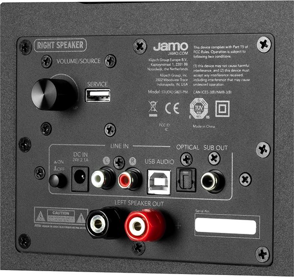 Reproduktory JAMO S 801PM čierne Možnosti pripojenia (porty)