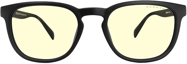 Computerbrille GUNNAR OAKLAND ONYX, schwarzer Rahmen, bernsteinfarbene Gläser ...