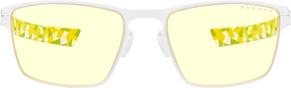 Okuliare na počítač GUNNAR ESL Blade Lite White, jantárové sklá natural Zadná strana
