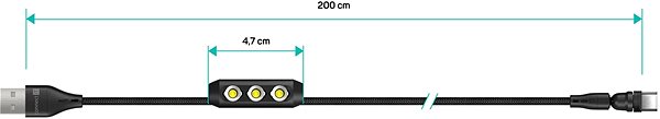 Datový kabel CONNECT IT Magnetic PowerLink 3in1, 2m, černá ...