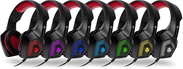 Gaming Headphones CONNECT IT CHP-5500-RB BATTLE RNBW Ed. 2 Gaming Headset, Red ...