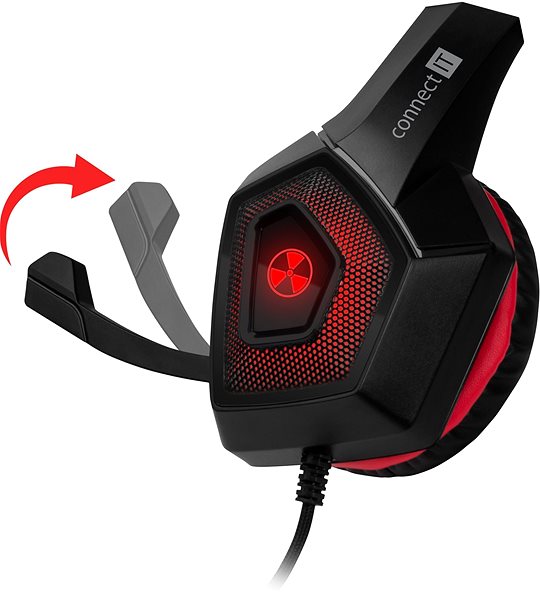 Gaming Headphones CONNECT IT CHP-5500-RB BATTLE RNBW Ed. 2 Gaming Headset, Red Features/technology