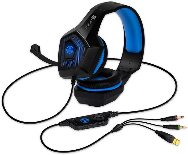 Gaming Headphones CONNECT IT CHP-5500-BL BATTLE RNBW Ed.2, Blue Connectivity (ports)
