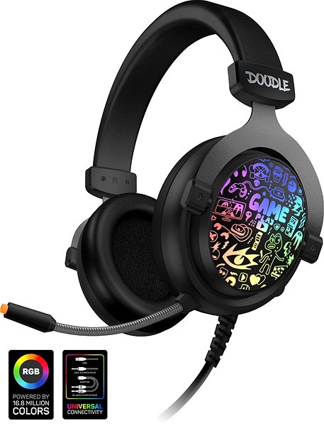 Gaming-Headset CONNECT IT DOODLE RGB CHP-6501-BK schwarz ...