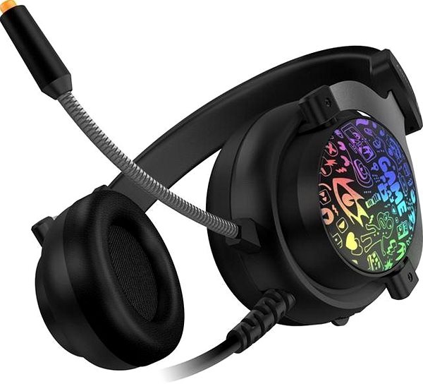 Gaming Headphones CONNECT IT DOODLE RGB CHP-6501-BK Black Lifestyle