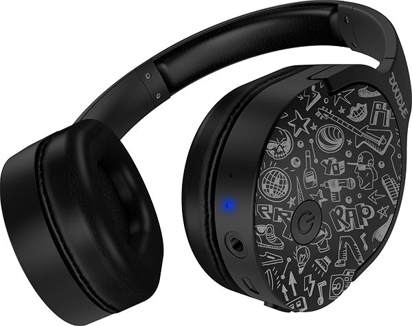 Gaming Headphones CONNECT IT DOODLE Wireless Black Lifestyle