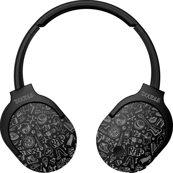 Gaming Headphones CONNECT IT DOODLE Wireless Black Back page