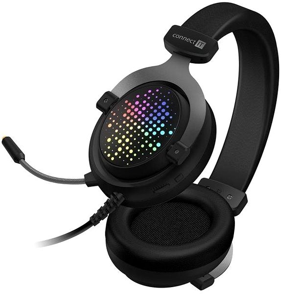 Gaming Headphones CONNECT IT EVOGEAR Ed.3 CHP-7000-BK, Black Lateral view