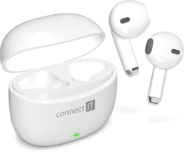 Wireless headphones CONNECT IT True Wireless SonicBass, white .