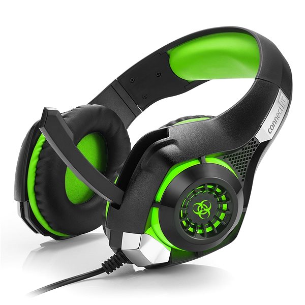 Gaming Headphones CONNECT IT CHP-4510-GR Gaming Headset BIOHAZARD green Lifestyle