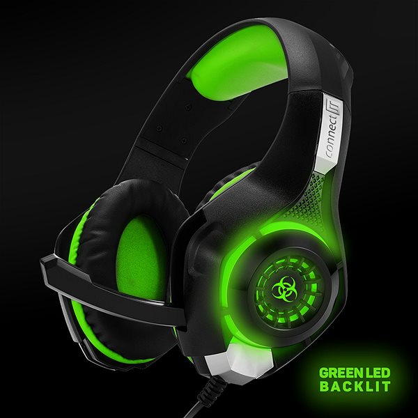 Gaming Headphones CONNECT IT CHP-4510-GR Gaming Headset BIOHAZARD green Features/technology