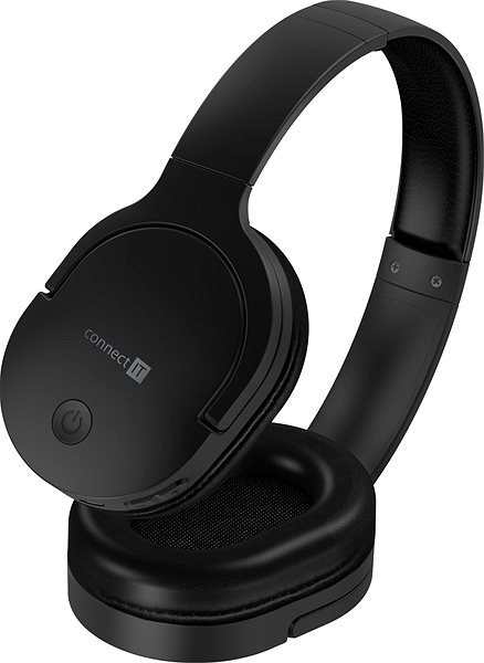 Wireless Headphones CONNECT IT Headset, Black Lateral view