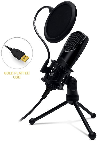 Microphone CONNECT IT CMI-8001-BK YouMic Filter USB Lateral view