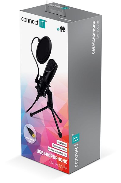 Microphone CONNECT IT CMI-8001-BK YouMic Filter USB Packaging/box