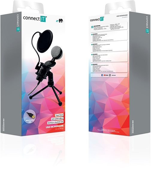Microphone CONNECT IT CMI-8008-BK YouMic Filter USB Packaging/box