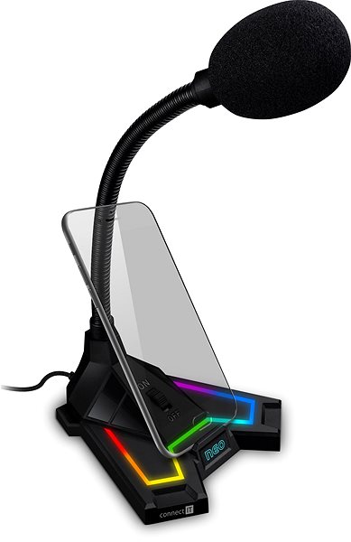 Microphone CONNECT IT NEO RGB ProMIC Lateral view