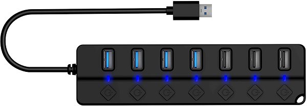 USB Hub CONNECT IT Mighty Switch 2, fekete ...
