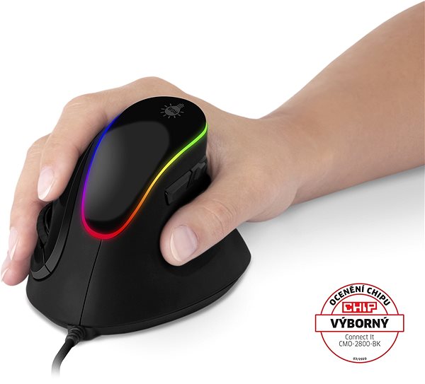 Gaming Mouse CONNECT IT Game For Health CMO-2800-BK, Black Screen