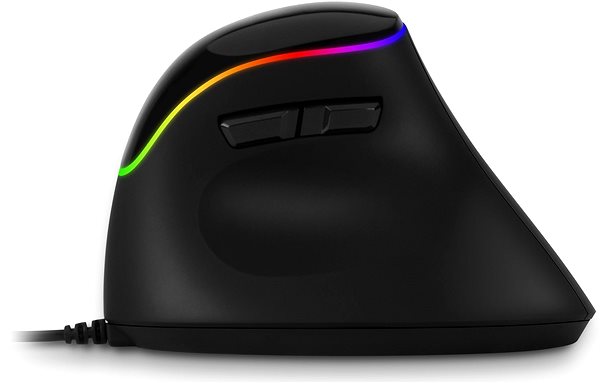 Herná myš CONNECT IT Game For Health CMO-2800-BK, black Bočný pohľad