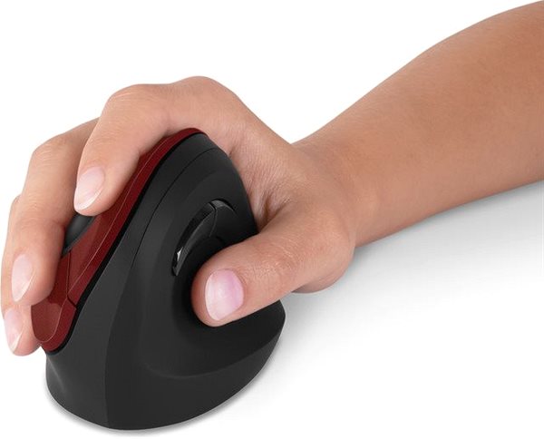 Mouse CONNECT IT Vertical Ergonomic Wireless, Red Lifestyle