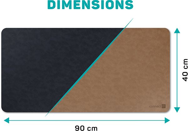 Mouse Pad CONNECT IT Doublecolour, blue + light brown ...