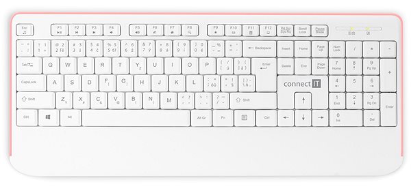 Keyboard and Mouse Set CONNECT IT CKM-7801-CS (CZ+SK), White Keyboard