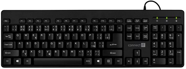 Keyboard and Mouse Set Connect IT CKM-4000-CS (CZ + SK), Black Keyboard