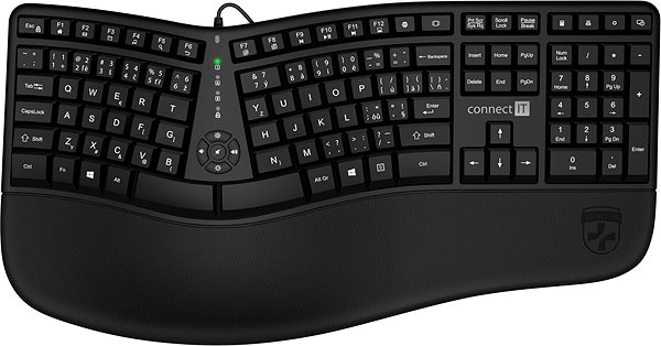 Keyboard CONNECT IT FOR HEALTH ERGO, black - CZ/SK ...