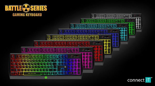 Gaming Keyboard CONNECT IT BATTLE RGB CKB-5600-CS, Black - CZ/SK ...