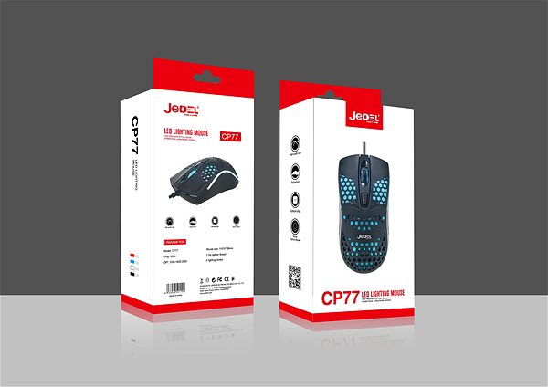 Mouse JEDEL CP77, Black Packaging/box