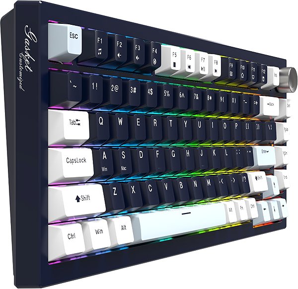 Gaming Keyboard JEDEL KL81 black/white/blue mix ...