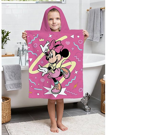 Towelling poncho Jerry Fabrics Minnie Sparkle poncho 50 × 115 cm .