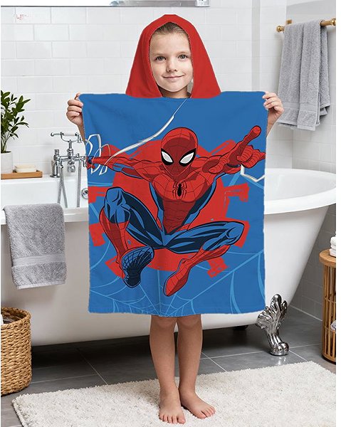 Jerry Fabrics Spider-man Webshot Poncho 50 × 115 cm .