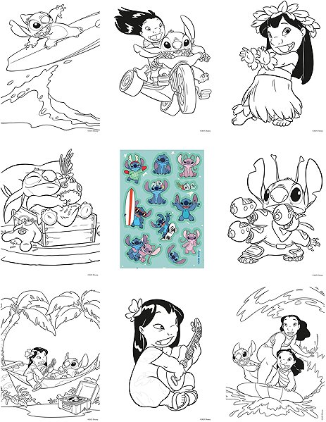 colouring page colouring set Lilo & Stitch .