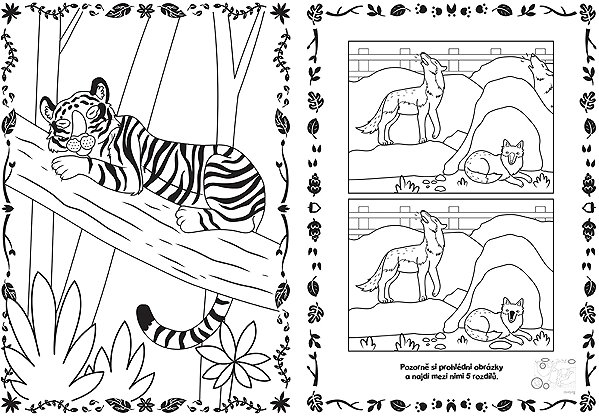 colouring pages colouring pages A4 with stickers Zoo .