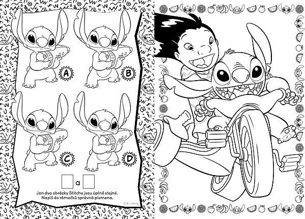 Colouring book A4 colouring book with stickers Lilo & Stitch .