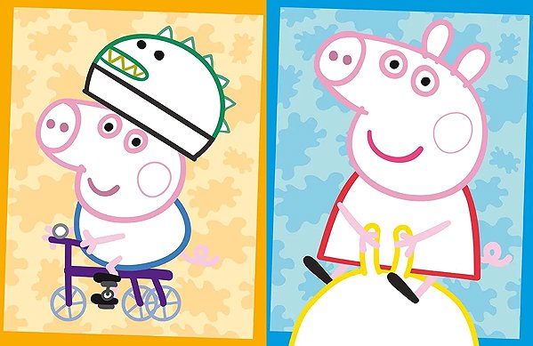 colouring page colouring with waxworks Piglet Peppa Pig.