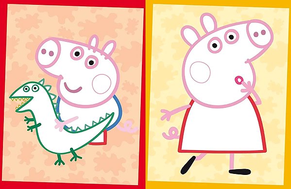 colouring page colouring with waxworks Piglet Peppa Pig.