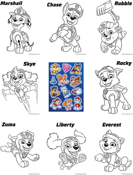 colouring page colouring set Paw Patrol .