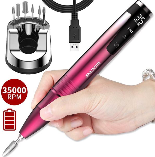 Electric nail file JIMDOA Cordless nail grinder JMD-109P pink .