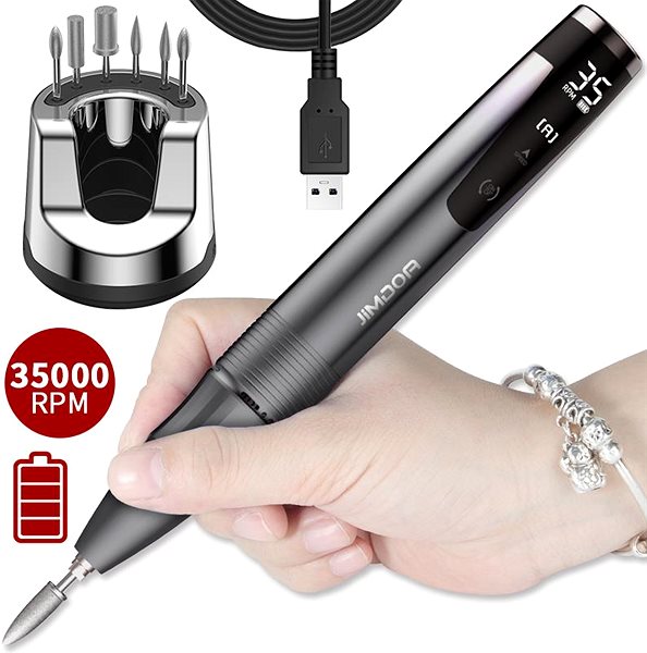 Electric nail file JIMDOA Cordless nail grinder JMD-109P grey .